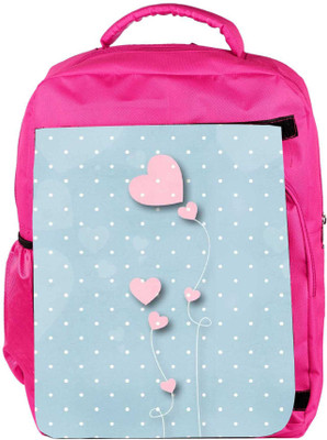 

Snoogg Eco Friendly Canvas Pink Balloons Blue Dots Backpack Rucksack School Travel Unisex Casual Canvas Bag Bookbag Satchel 5 L Backpack(Pink)