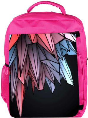 

Snoogg Eco Friendly Canvas Colorful Crystals 2607 Backpack Rucksack School Travel Unisex Casual Canvas Bag Bookbag Satchel 5 L Backpack(Pink)
