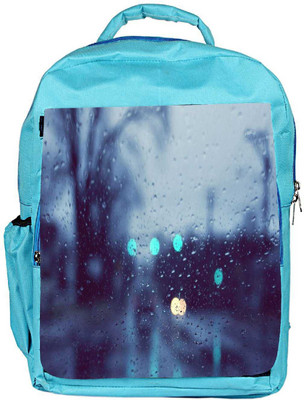 

Snoogg Eco Friendly Canvas Water Drops On The Window Designer Backpack Rucksack School Travel Unisex Casual Canvas Bag Bookbag Satchel 5 L Backpack(Blue)