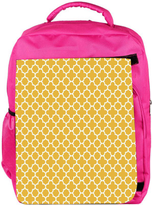 

Snoogg Eco Friendly Canvas Abstract White Yellow Pattern Designer Backpack Rucksack School Travel Unisex Casual Canvas Bag Bookbag Satchel 5 L Backpack(Pink)