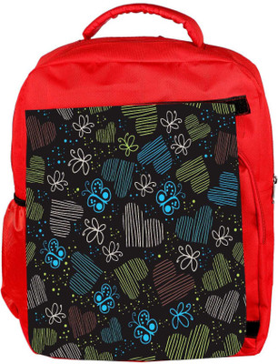 

Snoogg Eco Friendly Canvas Blue Heart And Butterfly Designer Backpack Rucksack School Travel Unisex Casual Canvas Bag Bookbag Satchel 5 L Backpack(Red)