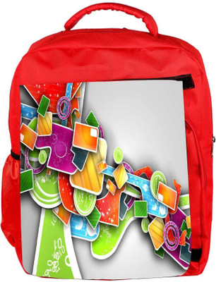 

Snoogg Eco Friendly Canvas Colorful Pattern Design Designer Backpack Rucksack School Travel Unisex Casual Canvas Bag Bookbag Satchel 5 L Backpack(Red)
