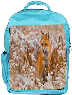 

Snoogg Eco Friendly Canvas Fox In White Garden Designer Backpack Rucksack School Travel Unisex Casual Canvas Bag Bookbag Satchel 5 L Backpack(Blue)