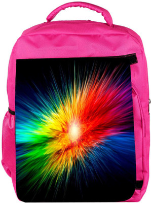 

Snoogg Eco Friendly Canvas Multicolor Abstract Design Designer Backpack Rucksack School Travel Unisex Casual Canvas Bag Bookbag Satchel 5 L Backpack(Pink)