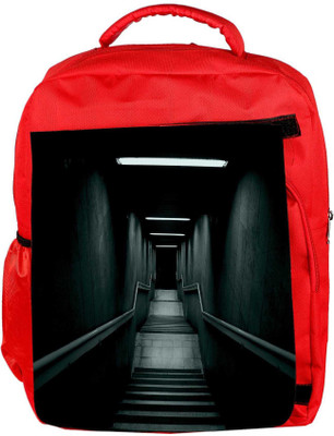 

Snoogg Eco Friendly Canvas Downstairs Designer Backpack Rucksack School Travel Unisex Casual Canvas Bag Bookbag Satchel 5 L Backpack(Red)