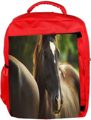 

Snoogg Eco Friendly Canvas Black Horse Designer Backpack Rucksack School Travel Unisex Casual Canvas Bag Bookbag Satchel 5 L Backpack(Red)