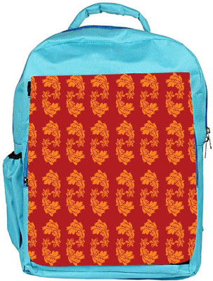 

Snoogg Eco Friendly Canvas Yellow Leaves In Red Designer Backpack Rucksack School Travel Unisex Casual Canvas Bag Bookbag Satchel 5 L Backpack(Blue)