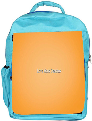 

Snoogg Eco Friendly Canvas Love Your Desktop Orange Designer Backpack Rucksack School Travel Unisex Casual Canvas Bag Bookbag Satchel 5 L Backpack(Blue)