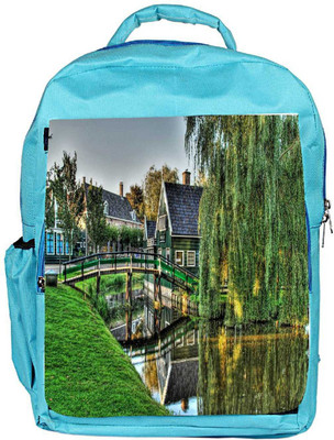 

Snoogg Eco Friendly Canvas Green Nature Designer Backpack Rucksack School Travel Unisex Casual Canvas Bag Bookbag Satchel 5 L Backpack(Blue)