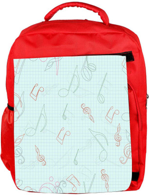 

Snoogg Eco Friendly Canvas Green Background Music Designer Backpack Rucksack School Travel Unisex Casual Canvas Bag Bookbag Satchel 5 L Backpack(Red)
