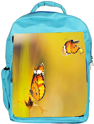

Snoogg Eco Friendly Canvas Yellow Butterfly Designer Backpack Rucksack School Travel Unisex Casual Canvas Bag Bookbag Satchel 5 L Backpack(Blue)