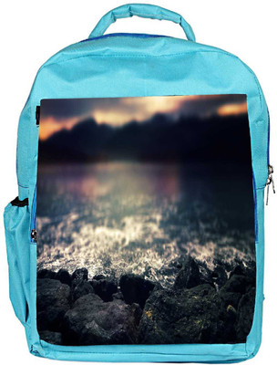 

Snoogg Eco Friendly Canvas Rocks At Shore Beach Designer Backpack Rucksack School Travel Unisex Casual Canvas Bag Bookbag Satchel 5 L Backpack(Blue)