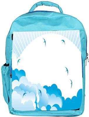 Snoogg Eco Friendly Canvas Awesome Bright Birdy 2462 Backpack Rucksack School Travel Unisex Casual Canvas Bag Bookbag Satchel 5 L Backpack(Blue)