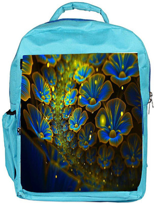 

Snoogg Eco Friendly Canvas Blue Floral Petals Designer Backpack Rucksack School Travel Unisex Casual Canvas Bag Bookbag Satchel 5 L Backpack(Blue)