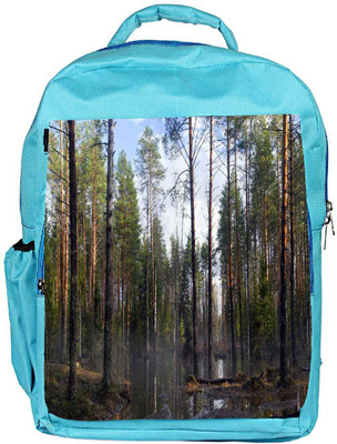 

Snoogg Eco Friendly Canvas Flood In Forest Designer Backpack Rucksack School Travel Unisex Casual Canvas Bag Bookbag Satchel 5 L Backpack(Blue)