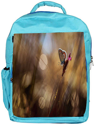 

Snoogg Eco Friendly Canvas Abstract Butterfly Designer Backpack Rucksack School Travel Unisex Casual Canvas Bag Bookbag Satchel 5 L Backpack(Blue)