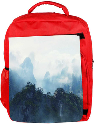 

Snoogg Eco Friendly Canvas Himalaya Vision Backpack Rucksack School Travel Unisex Casual Canvas Bag Bookbag Satchel 5 L Backpack(Red)