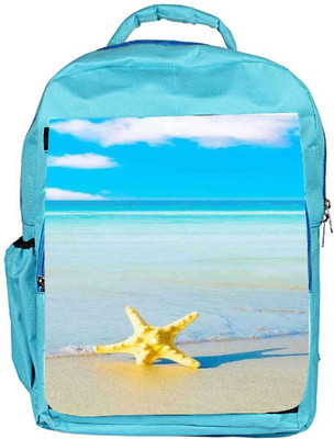 

Snoogg Eco Friendly Canvas Summer Beach Backpack Rucksack School Travel Unisex Casual Canvas Bag Bookbag Satchel 5 L Backpack(Blue)