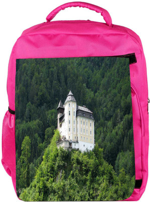 

Snoogg Eco Friendly Canvas House In The Tomb Designer Backpack Rucksack School Travel Unisex Casual Canvas Bag Bookbag Satchel 5 L Backpack(Pink)