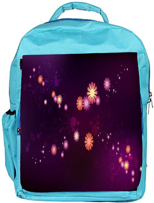 

Snoogg Eco Friendly Canvas Abstract Small Flower Designer Backpack Rucksack School Travel Unisex Casual Canvas Bag Bookbag Satchel 5 L Backpack(Blue)