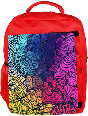 

Snoogg Eco Friendly Canvas Vector Seamless Texture With Abstract Flowers Endless Background Ethnic Sea Backpack Rucksack School Travel Unisex Casual Canvas Bag Bookbag Satchel 5 L Backpack(Red)