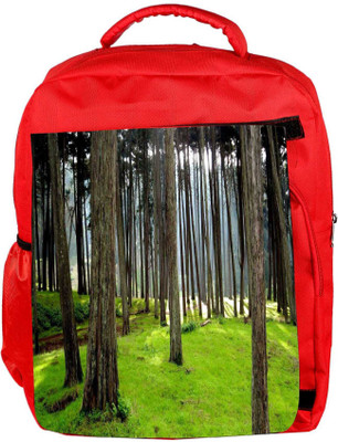 

Snoogg Eco Friendly Canvas Long Branched Tree Designer Backpack Rucksack School Travel Unisex Casual Canvas Bag Bookbag Satchel 5 L Backpack(Red)