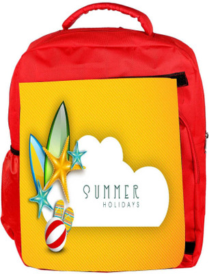 

Snoogg Eco Friendly Canvas Abstract Summer Background Backpack Rucksack School Travel Unisex Casual Canvas Bag Bookbag Satchel 5 L Backpack(Red)