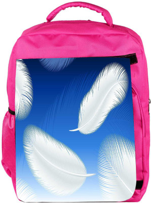 

Snoogg Eco Friendly Canvas Feathers Vector Backpack Rucksack School Travel Unisex Casual Canvas Bag Bookbag Satchel 5 L Backpack(Pink)