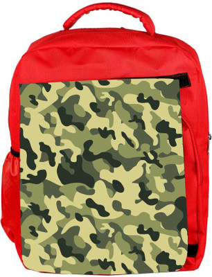 

Snoogg Eco Friendly Canvas Camo Green Military 2764 Backpack Rucksack School Travel Unisex Casual Canvas Bag Bookbag Satchel 5 L Backpack(Red)