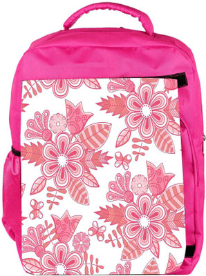 

Snoogg Eco Friendly Canvas Abstract Floral Background Backpack Rucksack School Travel Unisex Casual Canvas Bag Bookbag Satchel 5 L Backpack(Pink)