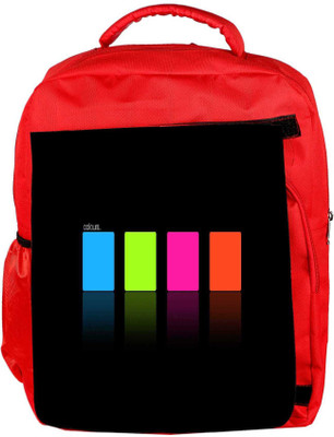 Snoogg Eco Friendly Canvas Colours Designer Backpack Rucksack School Travel Unisex Casual Canvas Bag Bookbag Satchel 5 L Backpack(Red)