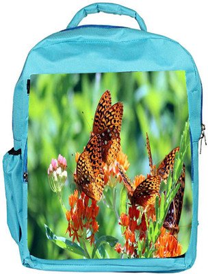 

Snoogg Eco Friendly Canvas Abstract Multiple Butterflies Designer Backpack Rucksack School Travel Unisex Casual Canvas Bag Bookbag Satchel 5 L Backpack(Blue)