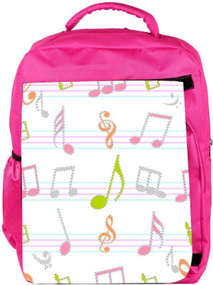 

Snoogg Eco Friendly Canvas Music Alphabets Designer Backpack Rucksack School Travel Unisex Casual Canvas Bag Bookbag Satchel 5 L Backpack(Pink)
