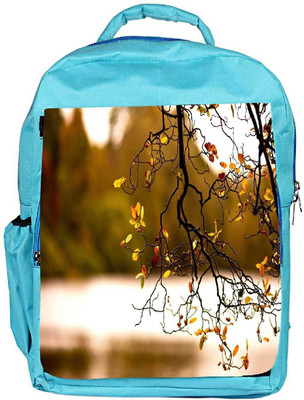 

Snoogg Eco Friendly Canvas Yellow Leaves On Trees Designer Backpack Rucksack School Travel Unisex Casual Canvas Bag Bookbag Satchel 5 L Backpack(Blue)