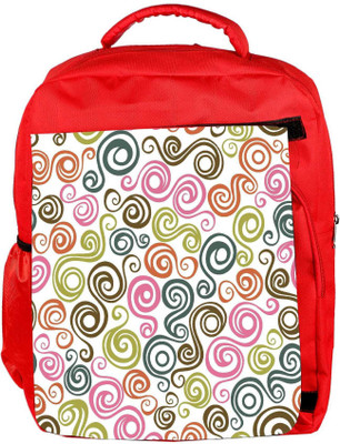 

Snoogg Eco Friendly Canvas Cream Pattern Design Designer Backpack Rucksack School Travel Unisex Casual Canvas Bag Bookbag Satchel 5 L Backpack(Red)