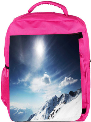 

Snoogg Eco Friendly Canvas Abstract Snow Designer Backpack Rucksack School Travel Unisex Casual Canvas Bag Bookbag Satchel 5 L Backpack(Pink)