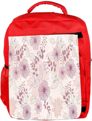 

Snoogg Eco Friendly Canvas Floral Petals Designer Backpack Rucksack School Travel Unisex Casual Canvas Bag Bookbag Satchel 5 L Backpack(Red)