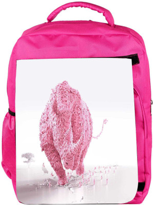 

Snoogg Eco Friendly Canvas Pink Rhino Designer Backpack Rucksack School Travel Unisex Casual Canvas Bag Bookbag Satchel 5 L Backpack(Pink)