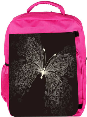 

Snoogg Eco Friendly Canvas Butterly Graphic Backpack Rucksack School Travel Unisex Casual Canvas Bag Bookbag Satchel 5 L Backpack(Pink)