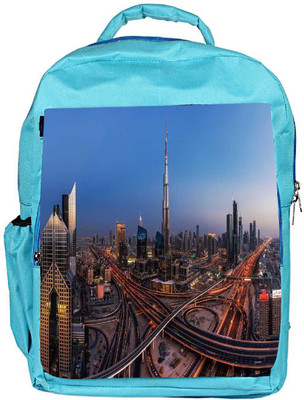 

Snoogg Eco Friendly Canvas Dubai City Designer Backpack Rucksack School Travel Unisex Casual Canvas Bag Bookbag Satchel 5 L Backpack(Blue)