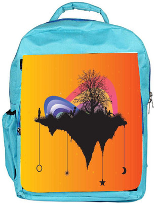 

Snoogg Eco Friendly Canvas Tree With Rainbow Backpack Rucksack School Travel Unisex Casual Canvas Bag Bookbag Satchel 5 L Backpack(Blue)