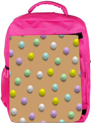 

Snoogg Eco Friendly Canvas Colorful Pebbles Designer Backpack Rucksack School Travel Unisex Casual Canvas Bag Bookbag Satchel 5 L Backpack(Pink)