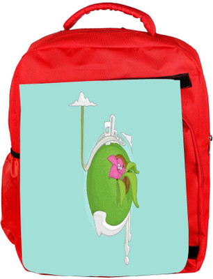 

Snoogg Eco Friendly Canvas Green Planet Designer Backpack Rucksack School Travel Unisex Casual Canvas Bag Bookbag Satchel 5 L Backpack(Red)