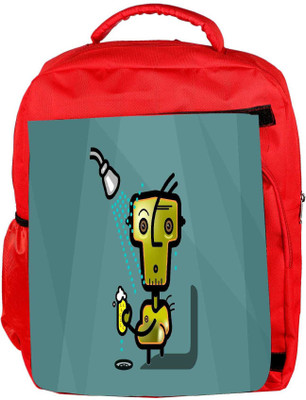 

Snoogg Eco Friendly Canvas Shower Designer Backpack Rucksack School Travel Unisex Casual Canvas Bag Bookbag Satchel 5 L Backpack(Red)