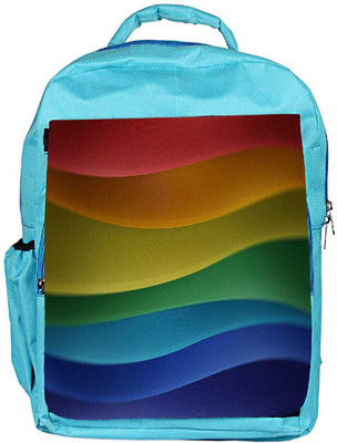 

Snoogg Eco Friendly Canvas Abstract Colorful Strips Designer Backpack Rucksack School Travel Unisex Casual Canvas Bag Bookbag Satchel 5 L Backpack(Blue)