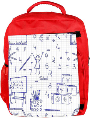 

Snoogg Eco Friendly Canvas Mathematics Designer Backpack Rucksack School Travel Unisex Casual Canvas Bag Bookbag Satchel 5 L Backpack(Red)