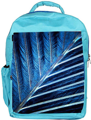 

Snoogg Eco Friendly Canvas Feather Backpack Rucksack School Travel Unisex Casual Canvas Bag Bookbag Satchel 5 L Backpack(Blue)
