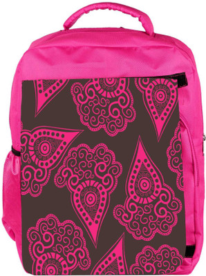 

Snoogg Eco Friendly Canvas Brown Pattern Designer Backpack Rucksack School Travel Unisex Casual Canvas Bag Bookbag Satchel 5 L Backpack(Pink)