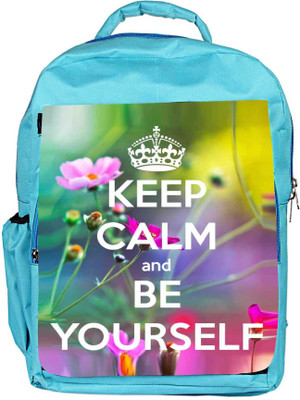 

Snoogg Eco Friendly Canvas Keep Calm And Be Yourself Backpack Rucksack School Travel Unisex Casual Canvas Bag Bookbag Satchel 5 L Backpack(Blue)