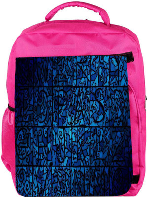 

Snoogg Eco Friendly Canvas Abstract Blue Patterned Designer Backpack Rucksack School Travel Unisex Casual Canvas Bag Bookbag Satchel 5 L Backpack(Pink)